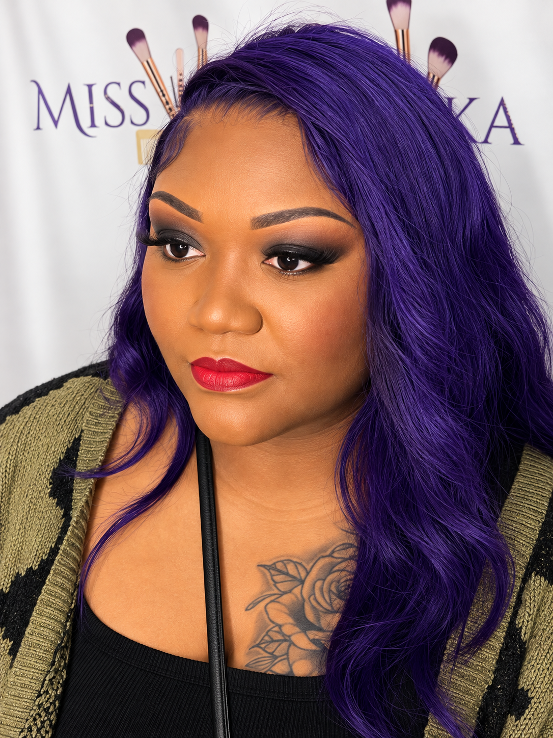 Bold full glam makeup by Miss Tika