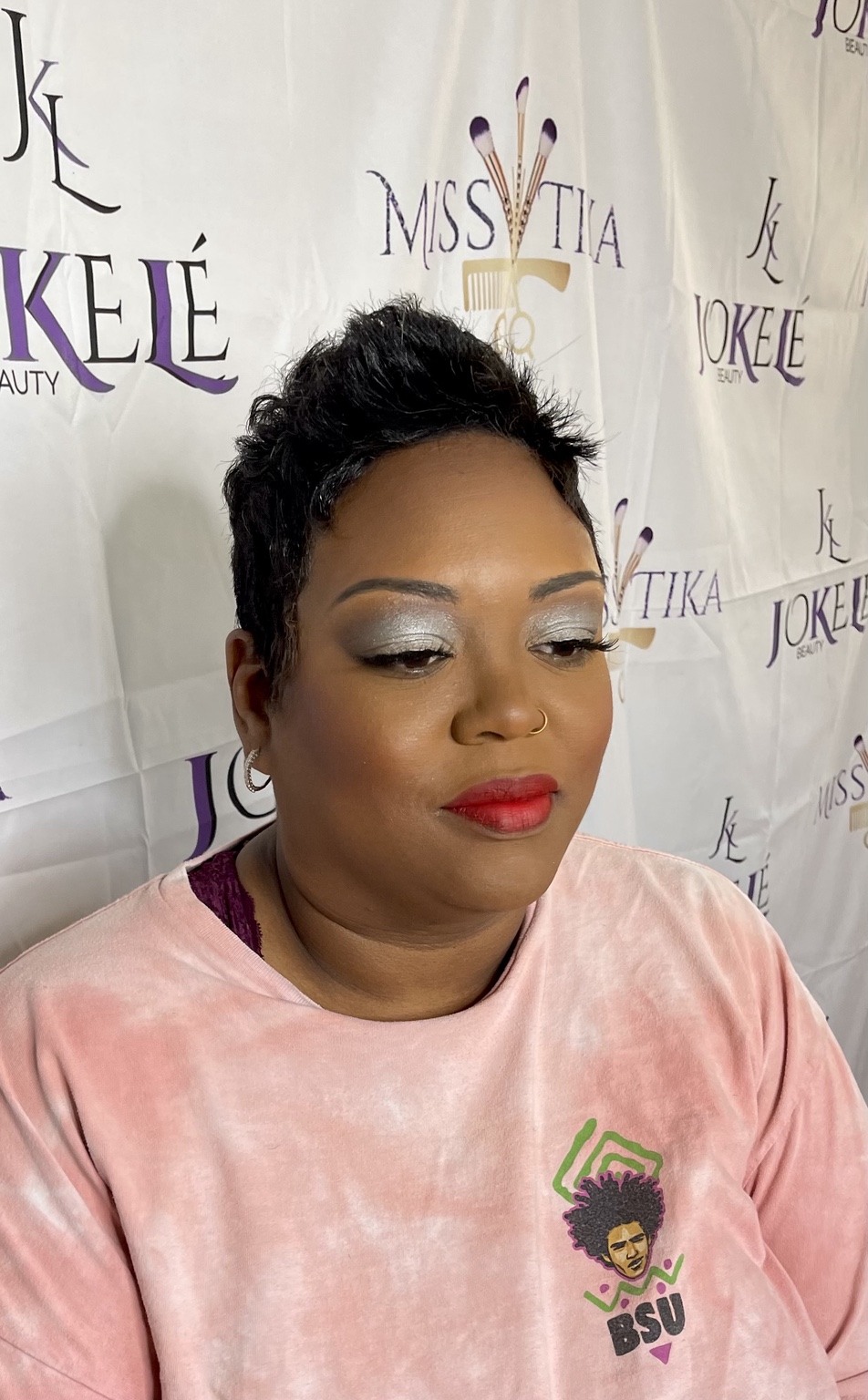 A little silver shimmer — makeup by Miss Tika