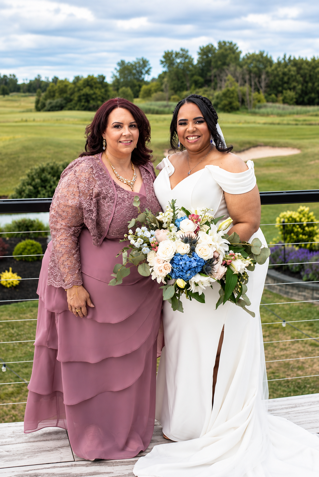 Wedding day smiles — makeup by Miss Tika